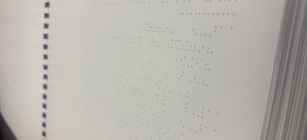 Picture of a braille textbook