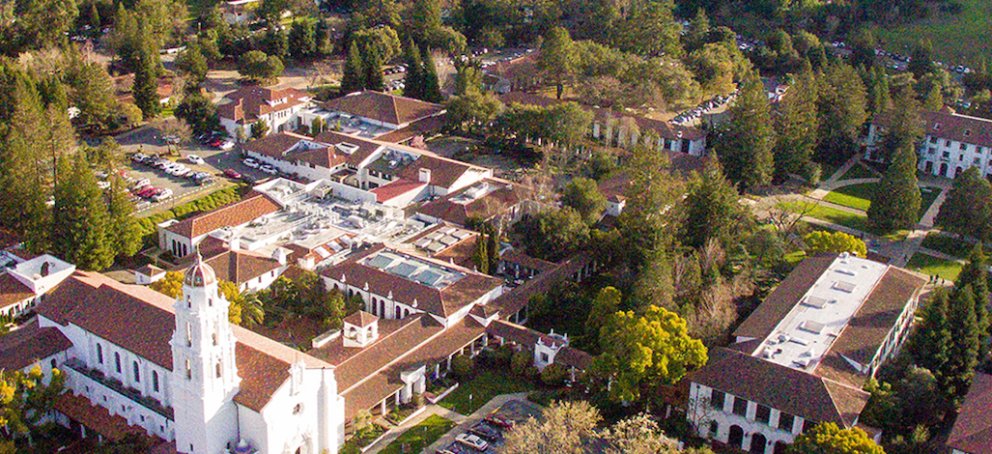 Aerial shot of Saint Mary's College