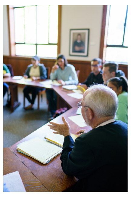 Br. Kenneth Cardwell leads a Seminar class