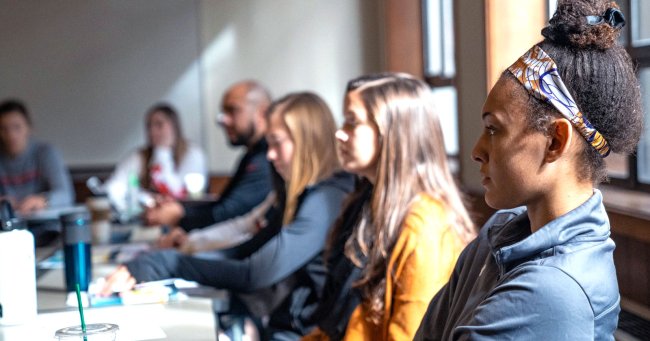 saint mary's students focused on their accounting minor