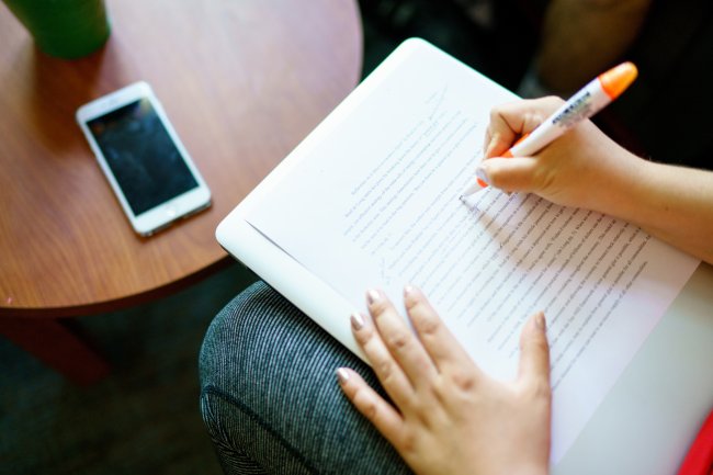 Studying with phone nearby