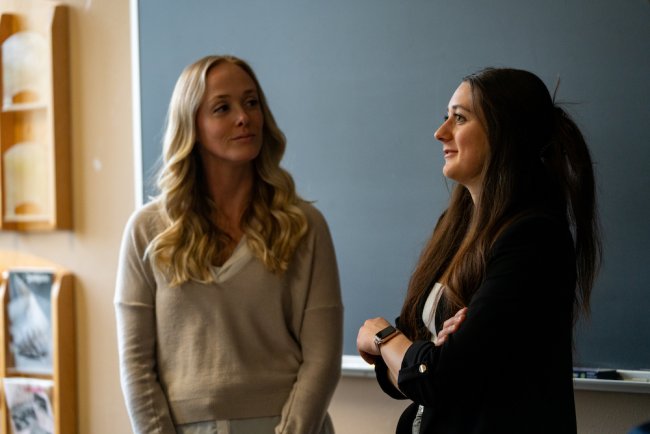 2024 Lasallian Business Ethics Competition winners Stephanie Guilford and Alexis Taliaferro