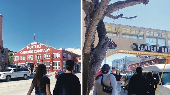Sights of Cannery Row are shared by SMC Students who attended the adventure trip tp the California Coast. / Photo Courtesy of trip attendees