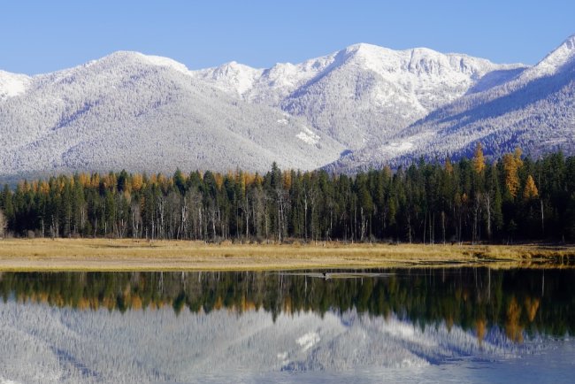Flathead Lake and the Swan Range in Montana