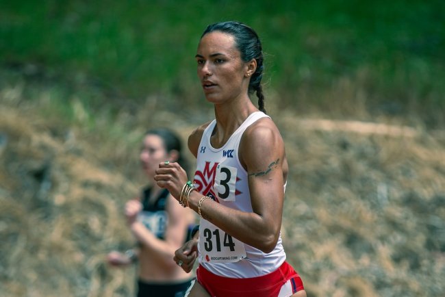 Jaden DeSouza running in spring 2025