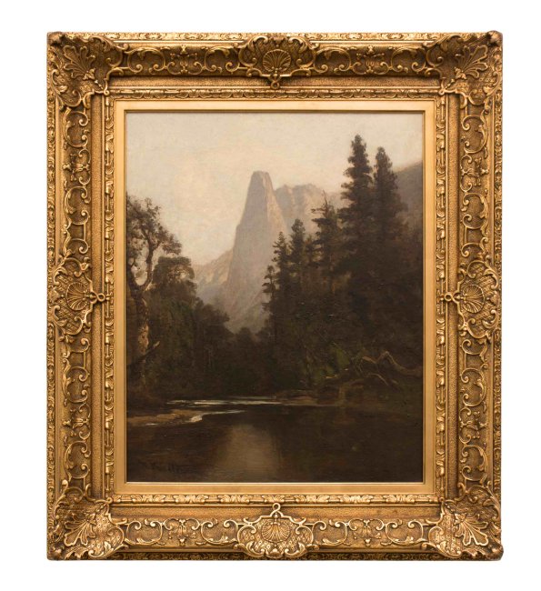 william keith painting of sentinel peak and merced river