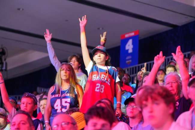 Saint Mary's fans at the Battle 4 Atlantis Championship Game