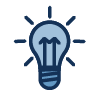 Icon of a lightbulb