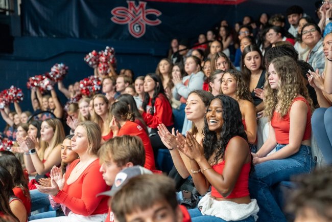 Crowd at volleyball game in October 2025