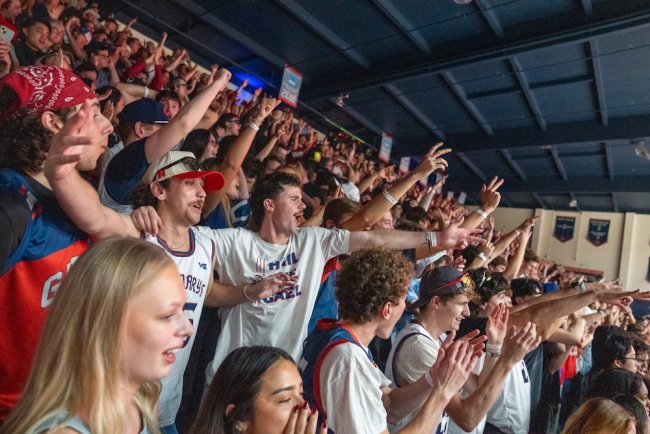 Gaels fans cheer on Men's Basketball against Gonzaga in February 2026