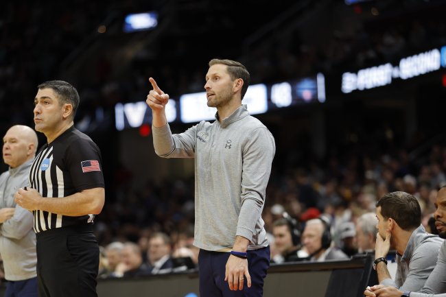 Mickey McConnell coaching on the court