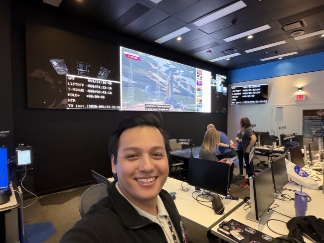 Jared Ralleta selfie in Mission Control