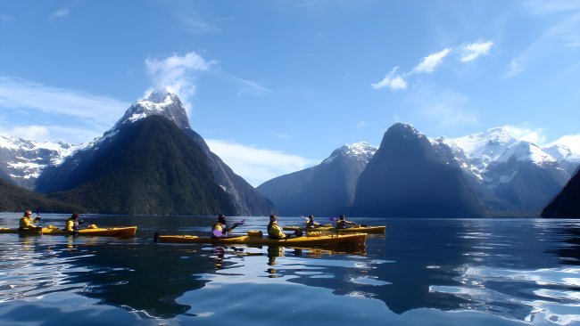 Kayakers in NZ