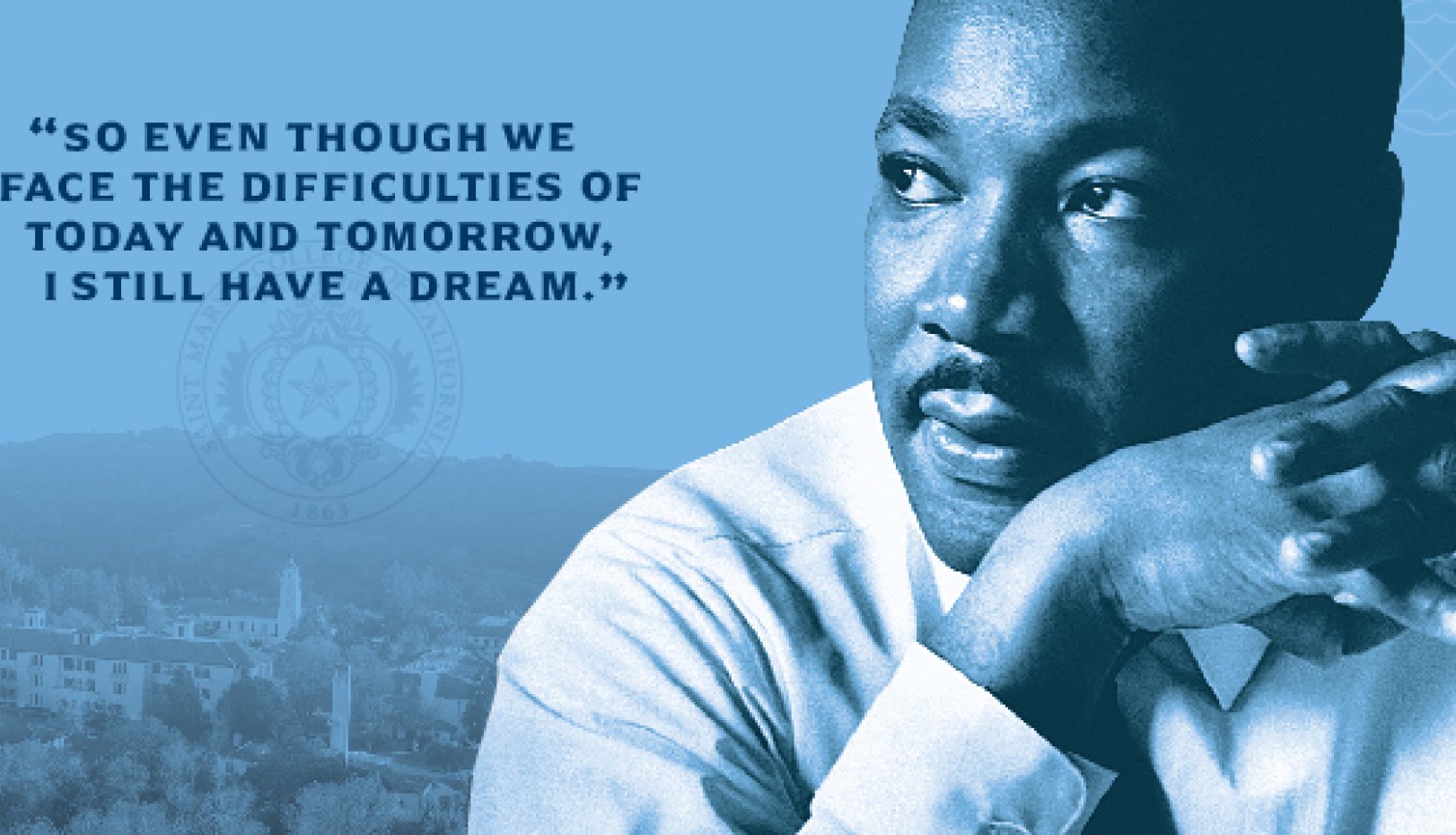 A banner image of Dr. Martin Luther King, Jr.
