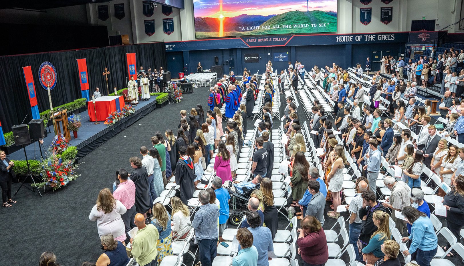 Overview of the UCU Pavillion during the commencement liturgy
