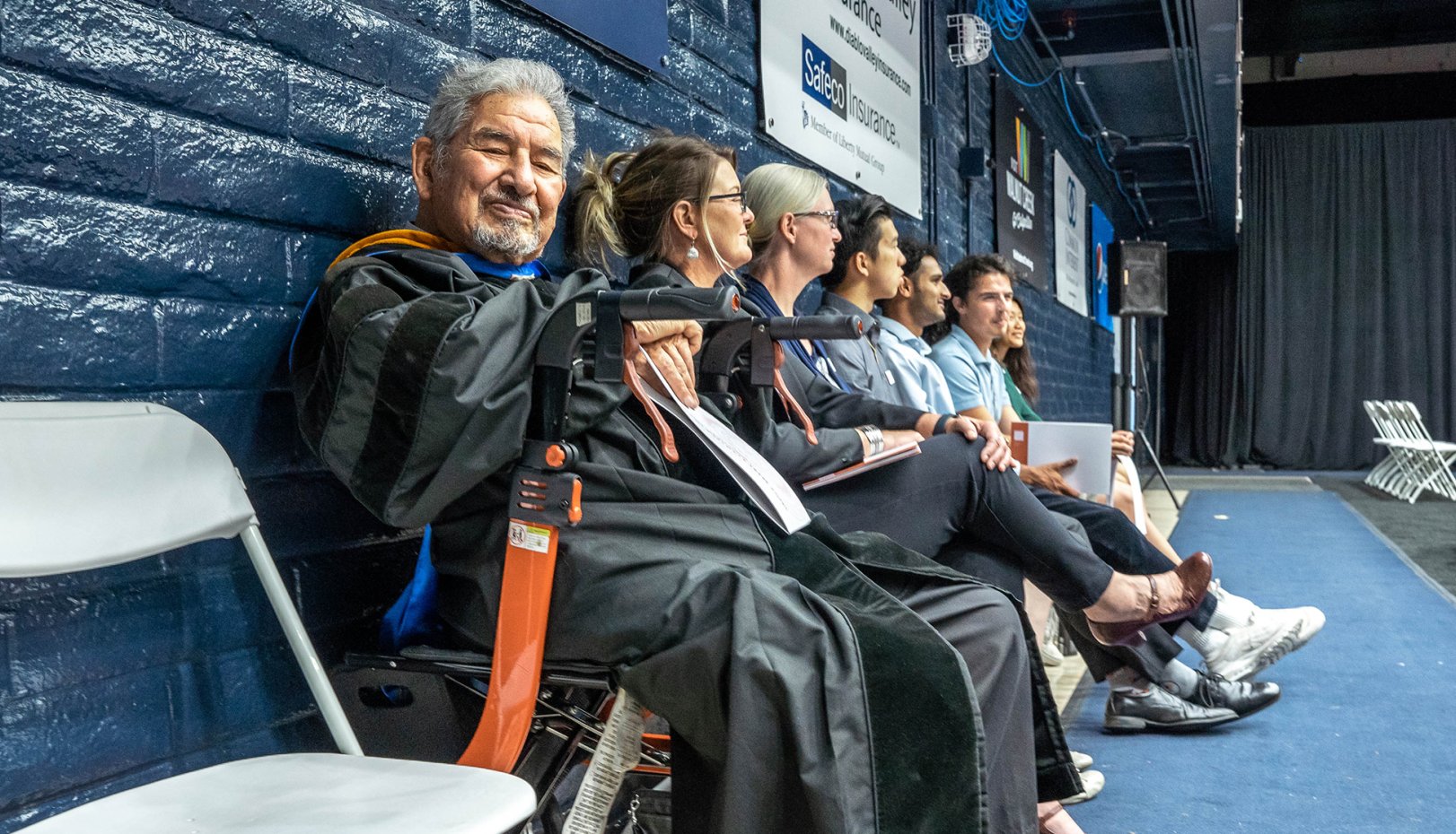 Bro Camillus and other attendees at commencement liturgy
