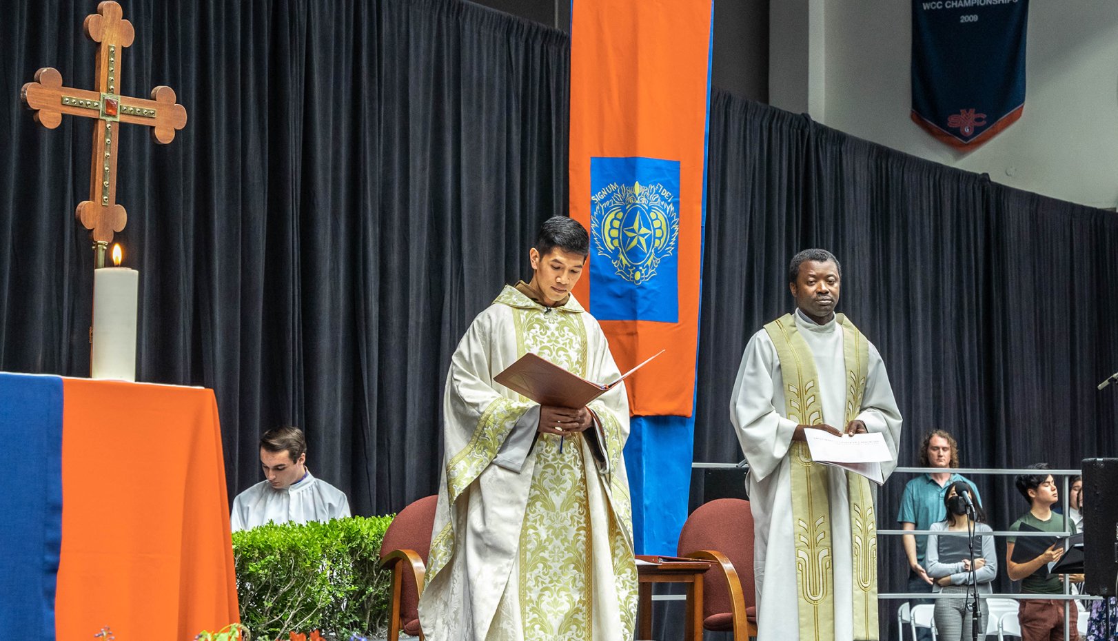 Priests officiating the commencement liturgy