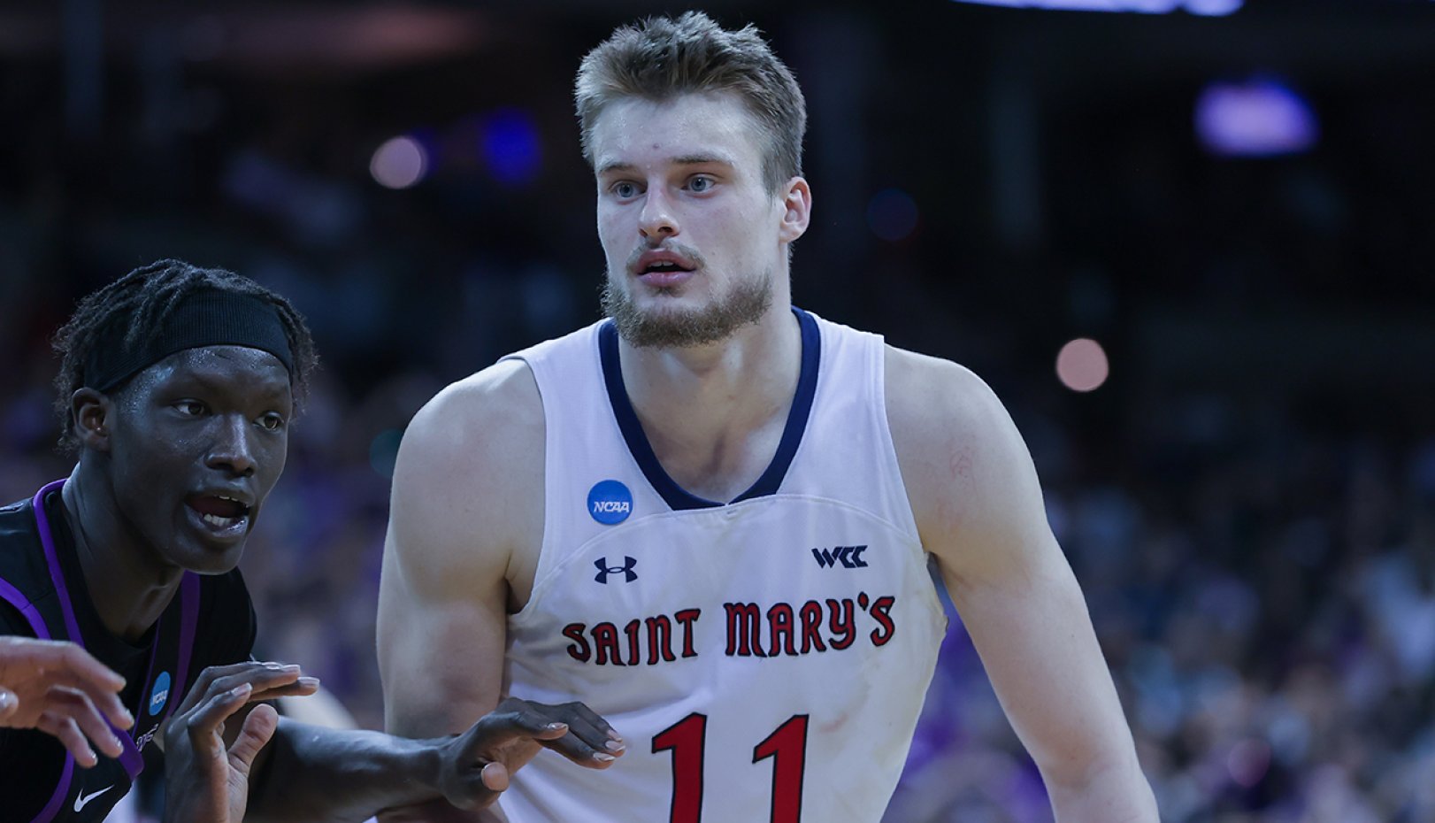 Mitchell Saxen plays against GCU in 2024 NCAA Tournament