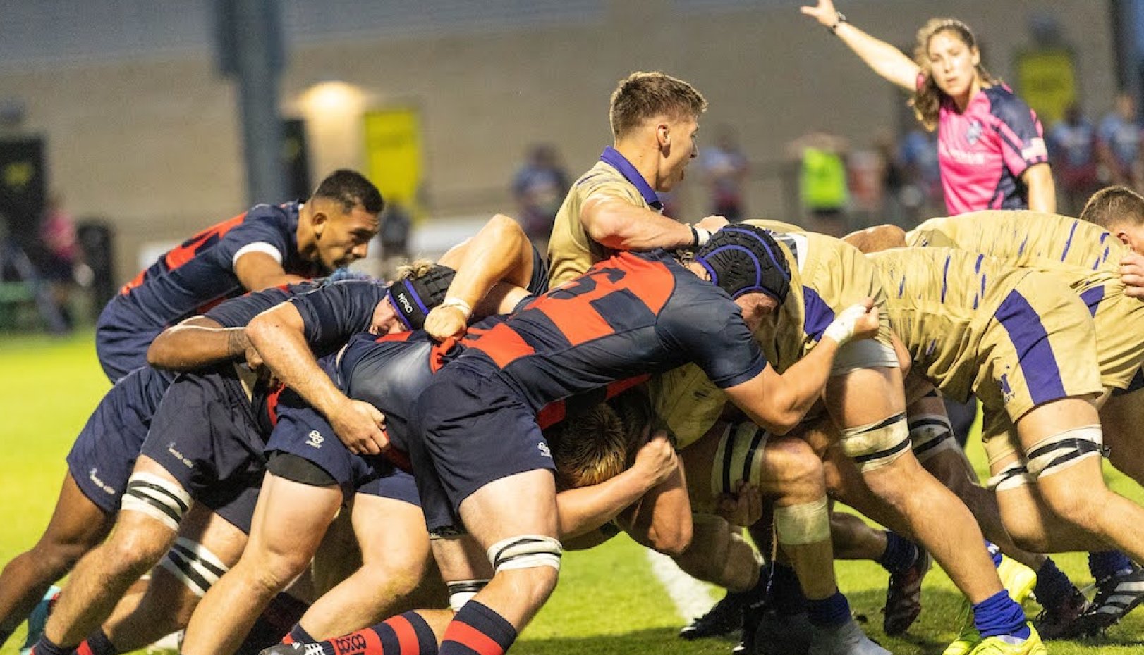 Gaels men's rugby faces Navy in a scrum in 2024 National Championship