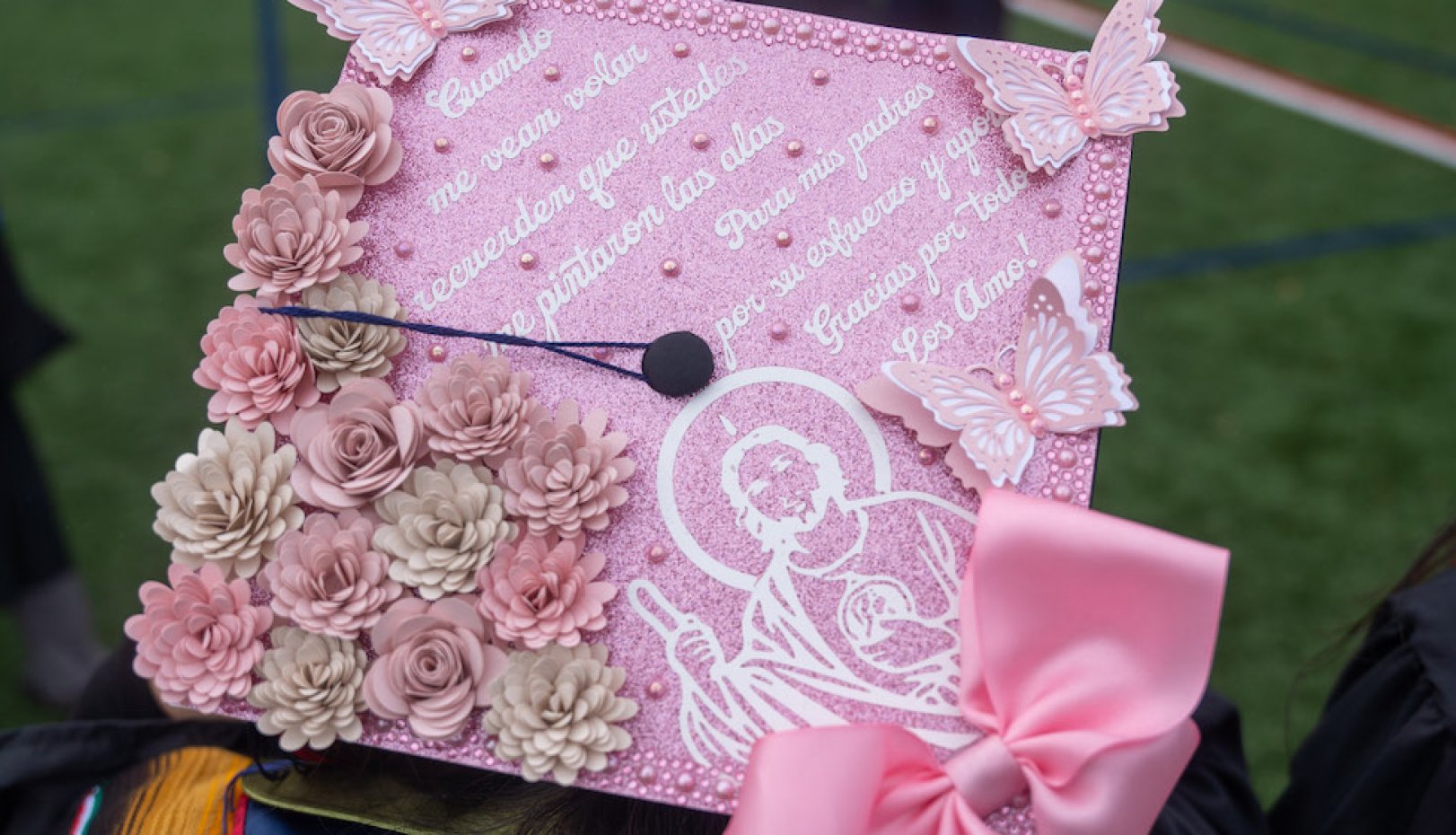 A mortarboard from 2024 Undergraduate Commencement