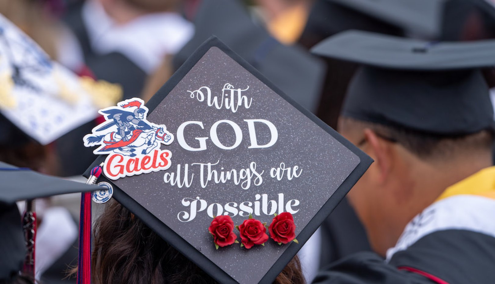 A mortarboard from 2024 Undergraduate Commencement