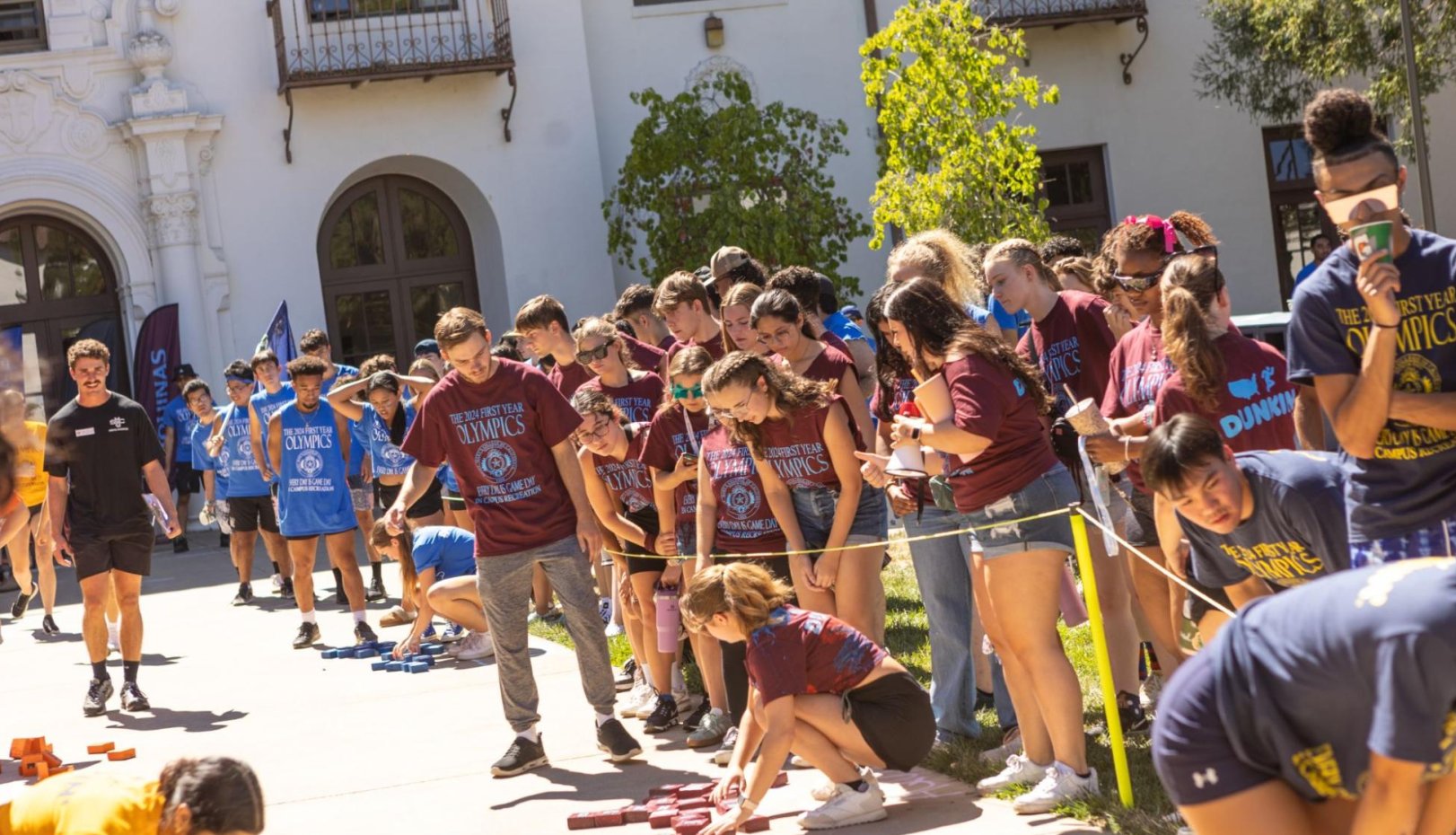 students from aquinas solve word puzzle at 2024 first year olympics