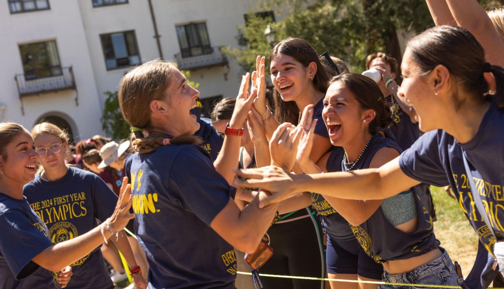 Mitty Hall celebrates solving word puzzle in 2024 first year olympics