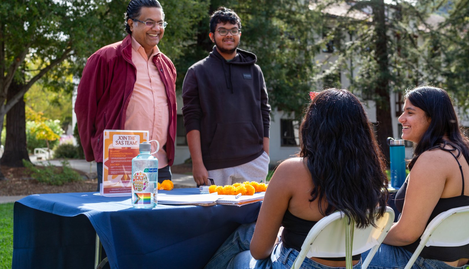 Dad and son at Fall Preview Day