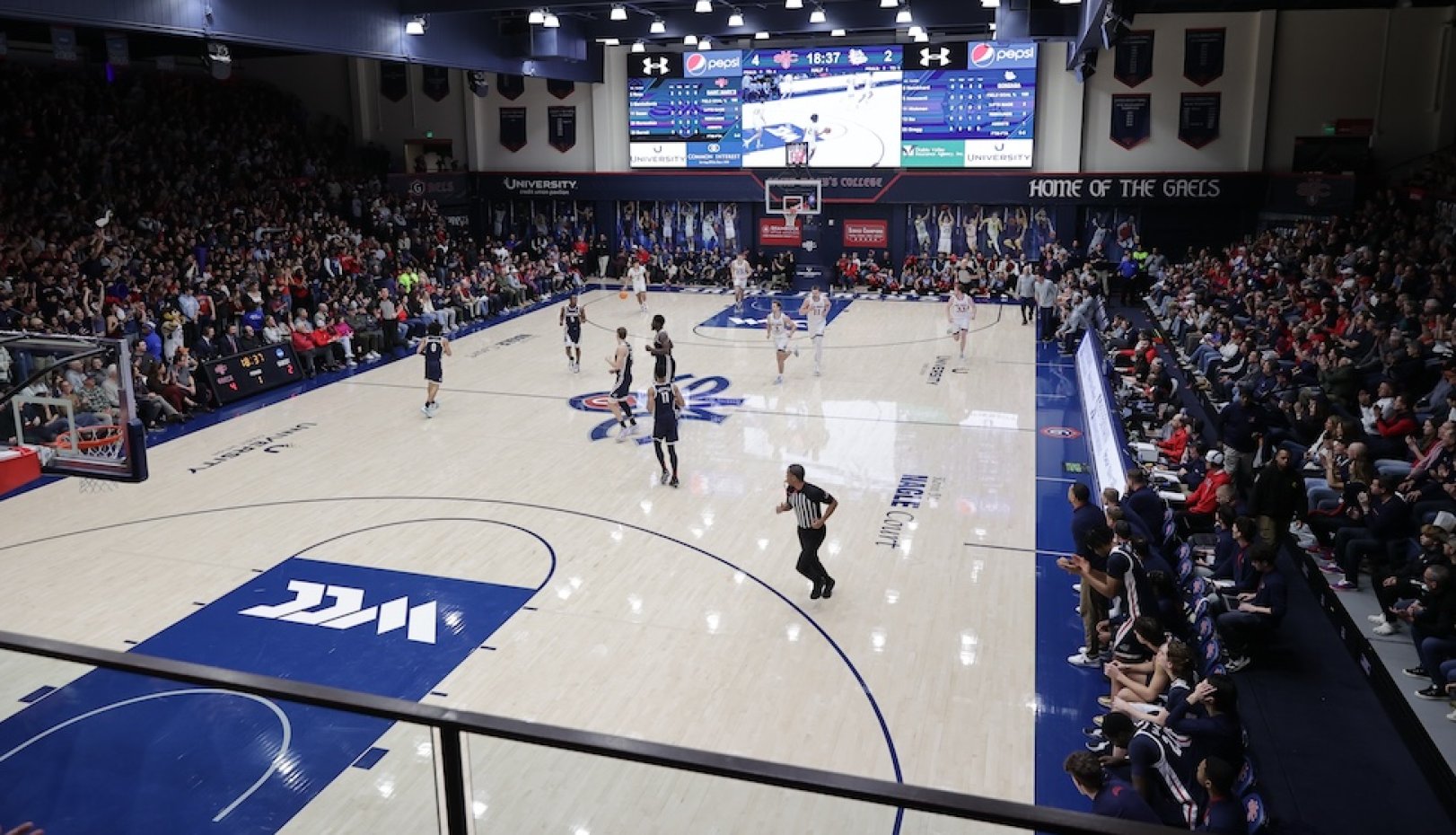 Court at UCU Pavilion in SMC vs Gonzaga game
