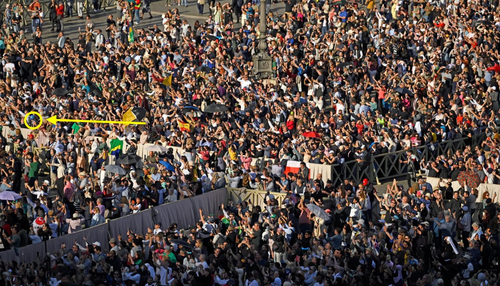 crowd shot in St. Peter's square Rome, may 2025