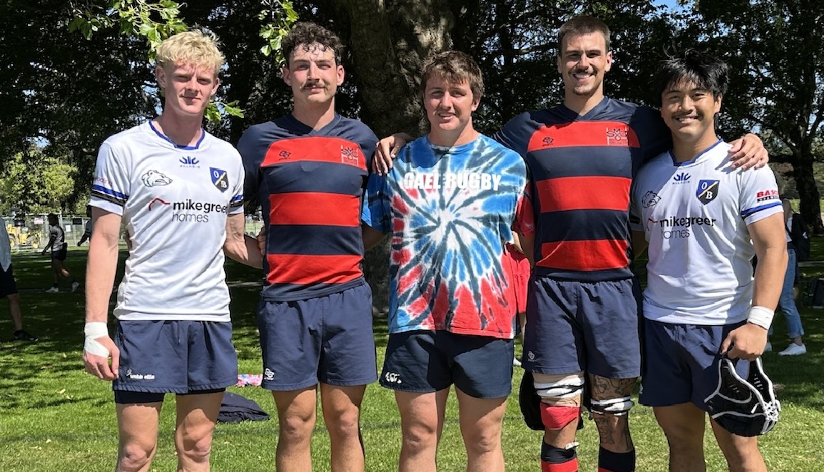 Members of Men's Rugby team on tour of New Zealand in January 2026