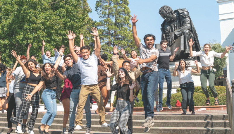 Students jump for joy