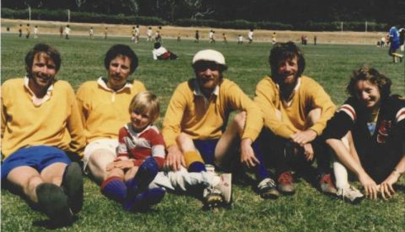 Greg Gordon (second from left) and family