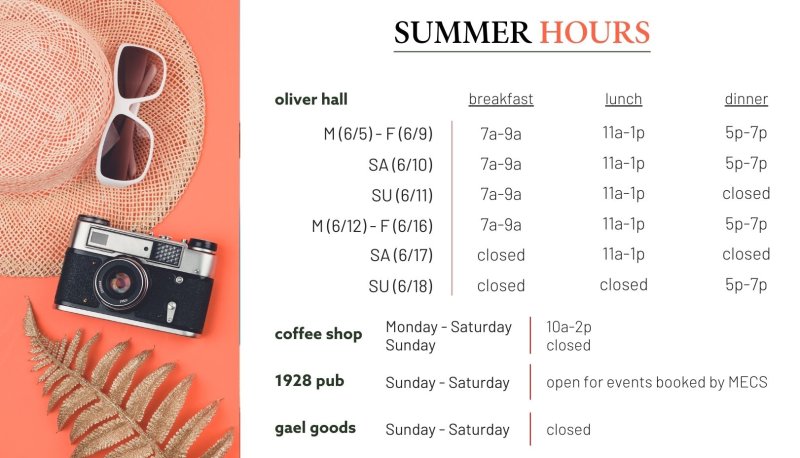 image of hours of operation