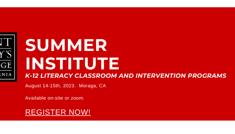 Red banner with information about the 2023 Summer Institute