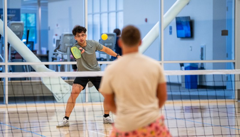 Students playing pickleball