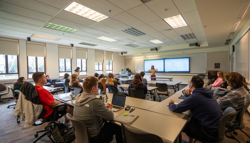 Students in a classroom