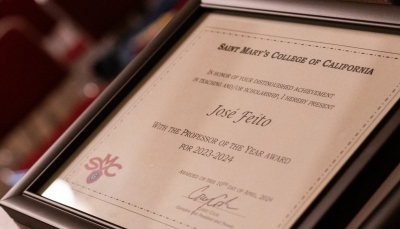 Professor of the Year plaque