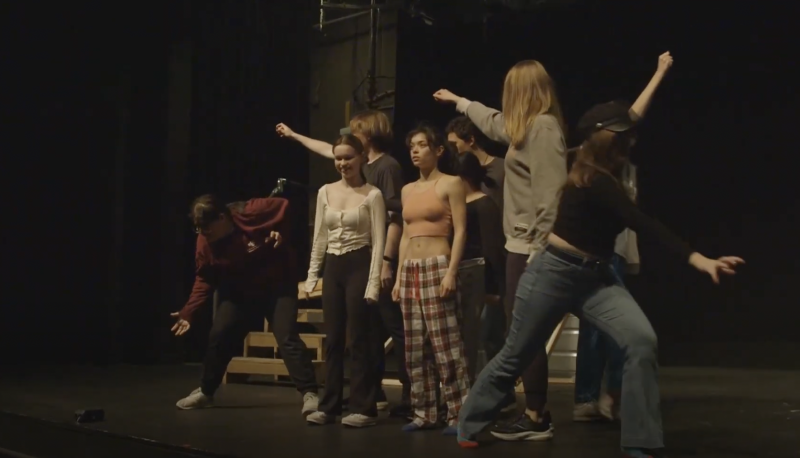 Students in the Spring '24 Theatre One Acts pose in various directions