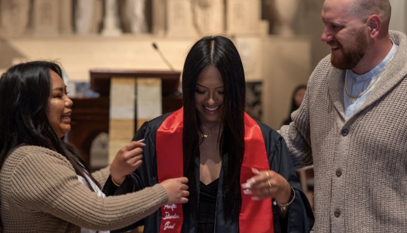 A family at the 2024 API Graduate Celebration