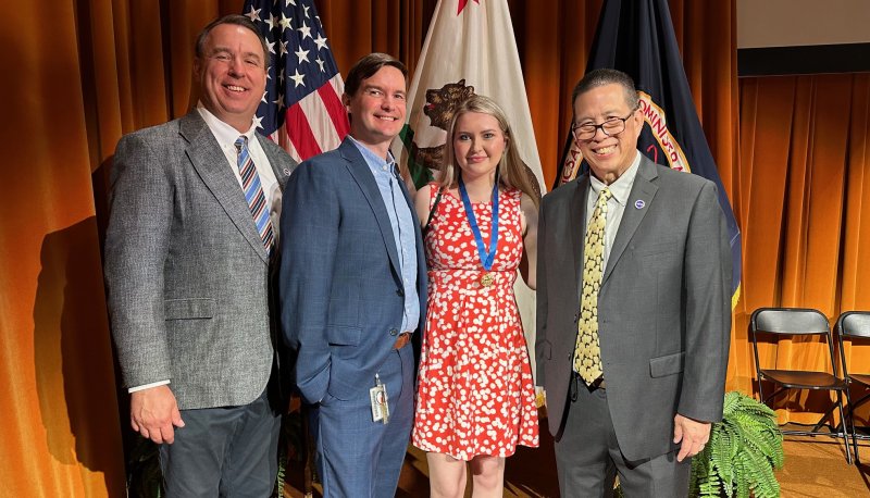 Emina Zanačić, second from right, at the NASA Ames Awards Ceremony