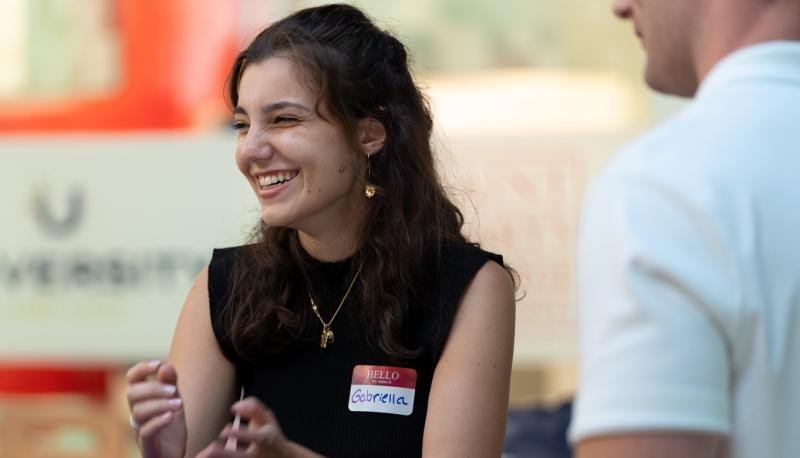 An alum at the 2024 Young Alumni Networking Event