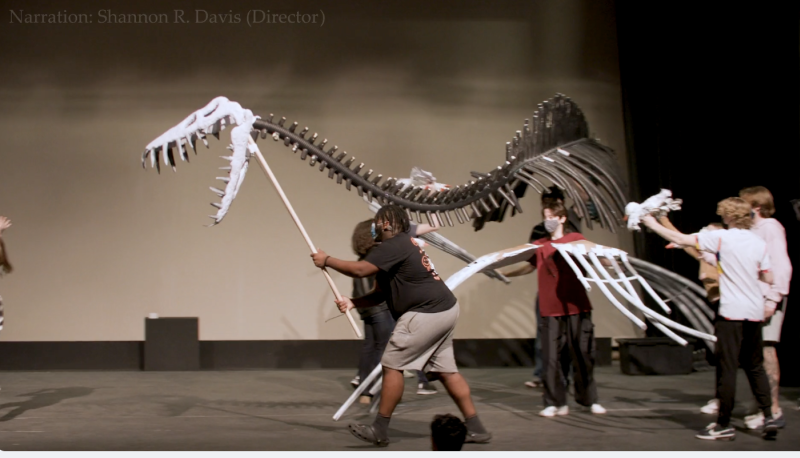 Dinosaur fossil from the Theatre production of "The Excavation of Mary Anning"