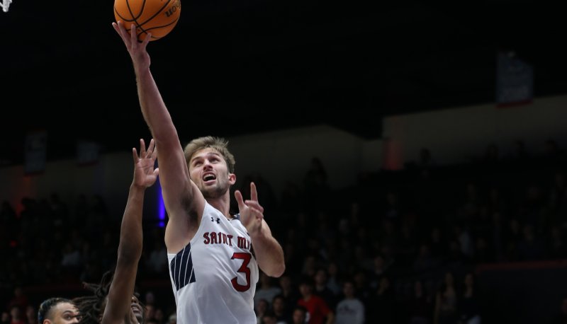 Men's Basketball player Augustus Marciulionis shoots against Chattanooga in November 2024