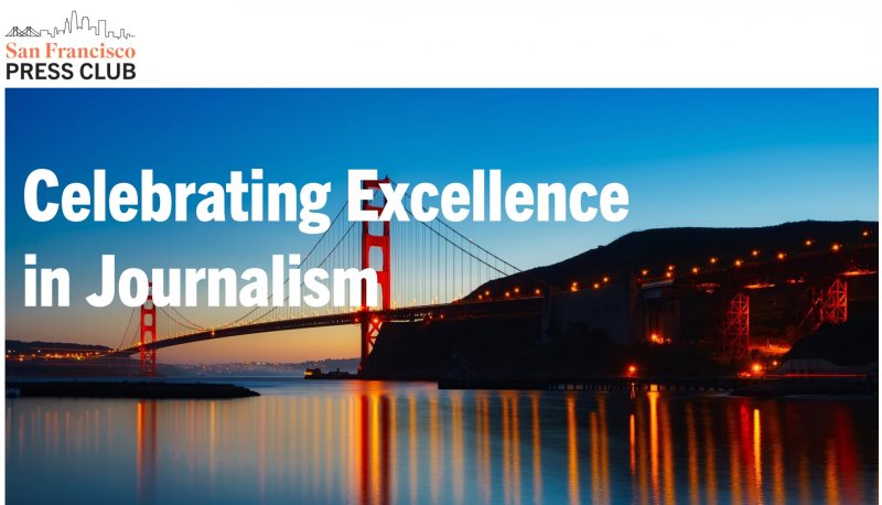 Homepage screenshot of San Francisco Press Club with Golden Gate Bridge and logo