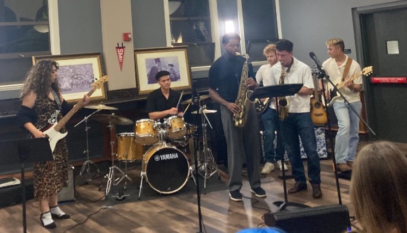 Jazz band performs in the 1928 Pub in October 2026