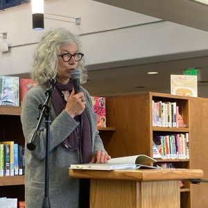 Former MFA Faculty in Poetry Brenda Hillman reading at Pause for Poetry.