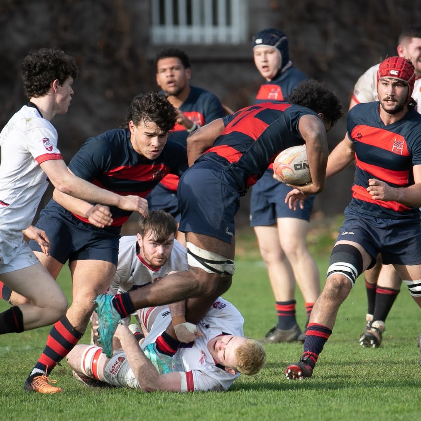 SMC Rugby Players against Trinity College Dublin in February 2023