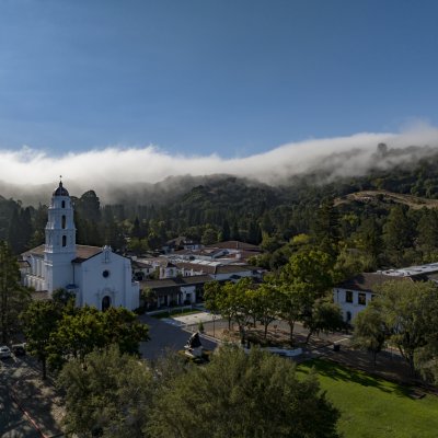 Aerial with mist