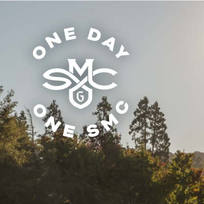 Saint Mary's Chapel with the words One Day One SMC and the SMC logo